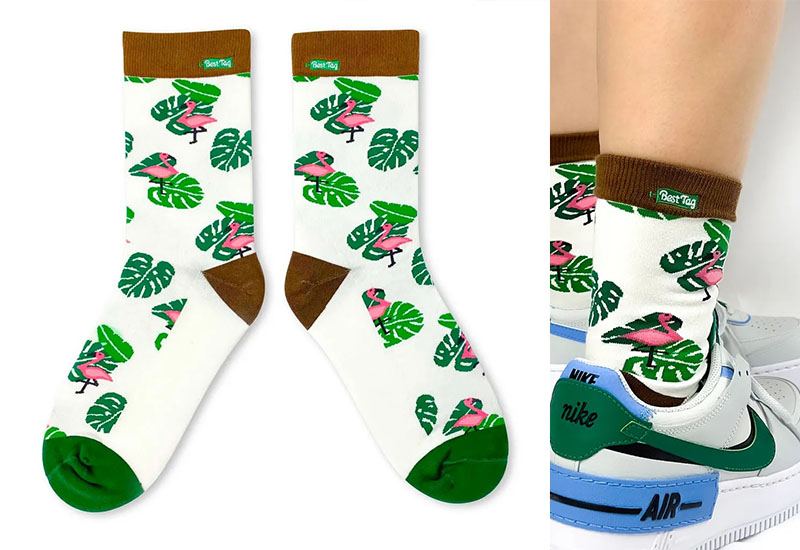 夏日紅鶴 厚襪款(2種尺寸)